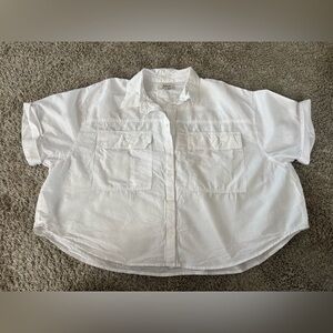 Madewell Cropped Utility Button Down XL